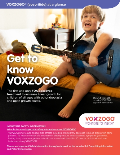 Image of PDF brochure titled, 'Understanding VOXZOGO'