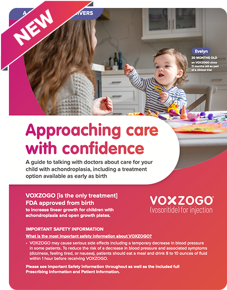 Image of PDF brochure titled, 'Approaching care with confidence: A guide to talking with doctors about care for your child.'